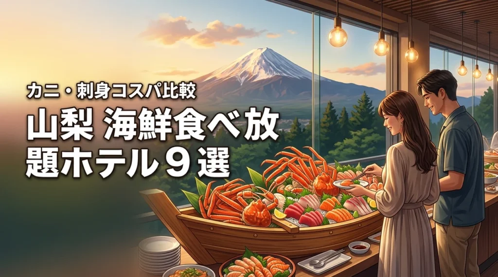 山梨で海鮮食べ放題を満喫！カニも刺身も楽しめる高コスパなホテル9選を比較