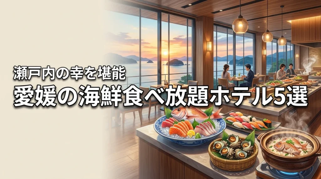 愛媛で海鮮食べ放題が評判のホテル5選！瀬戸内の幸をバイキングで堪能する旅