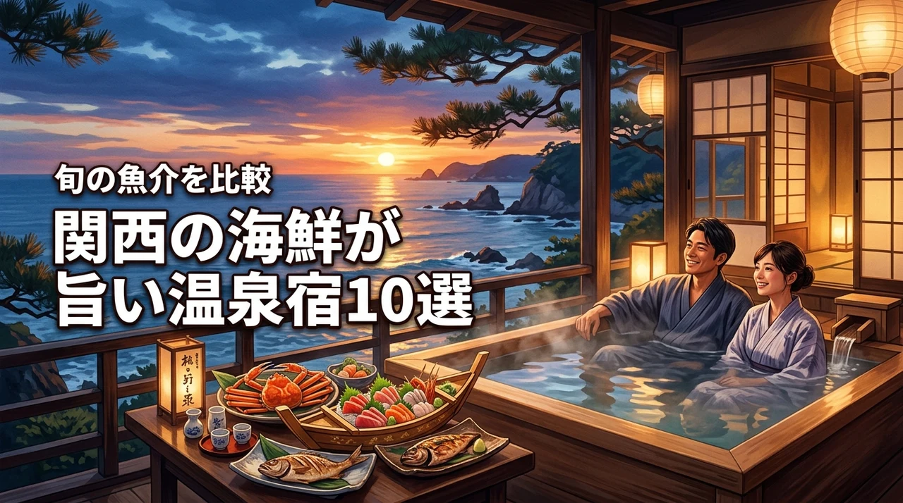 海鮮の美味しい温泉宿を関西で厳選!旬の魚介を堪能できる人気宿10選を比較