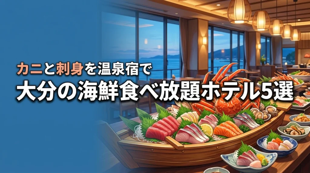 大分で海鮮食べ放題が人気のホテル5選！カニや刺身を満喫できる温泉宿