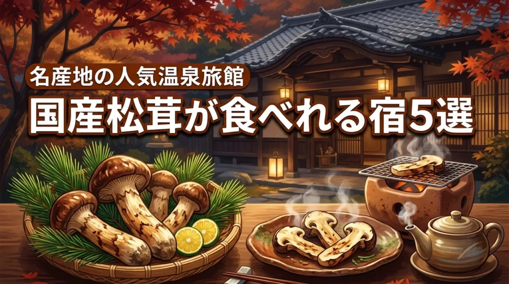 国産松茸が食べれる宿5選！【秋の贅沢】名産地の人気温泉旅館を厳選紹介