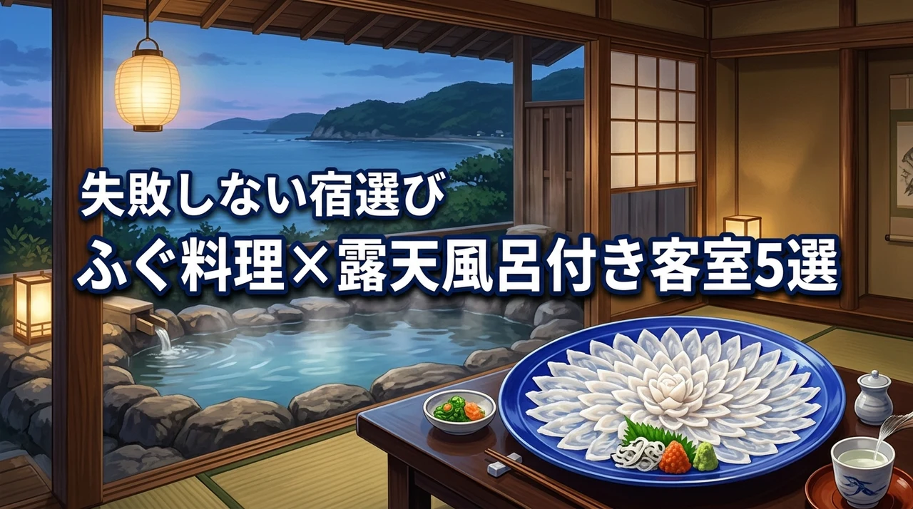 ふぐ料理を満喫!露天風呂付き客室がある旅館5選と失敗しない宿の選び方