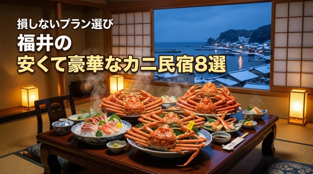 【福井】カニが食べきれないほど豪華で安い民宿8選！損をしないプランの選び方