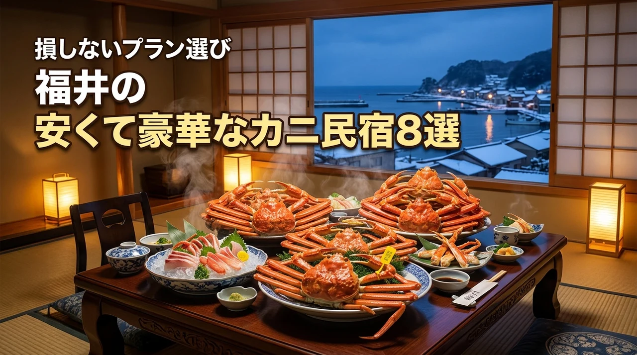 【福井】カニが食べきれないほど豪華で安い民宿8選!損をしないプランの選び方
