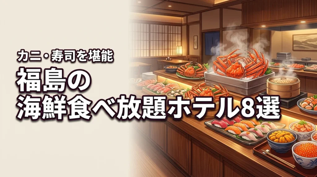 福島で海鮮食べ放題が人気のホテルおすすめ8選！カニや寿司を心ゆくまで堪能