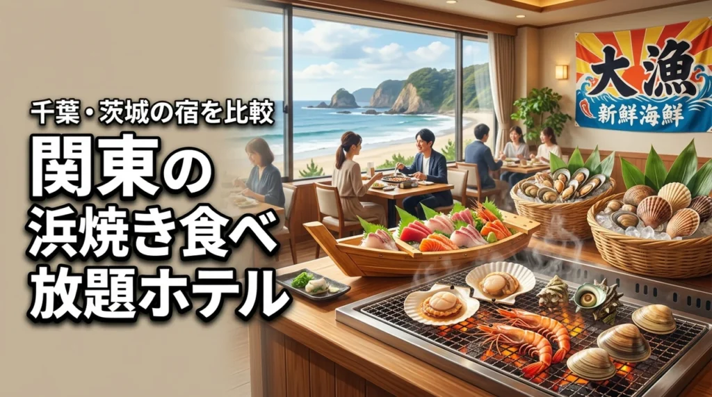 関東で浜焼き食べ放題が楽しめるホテルは？千葉・茨城の海鮮ビュッフェ宿を比較