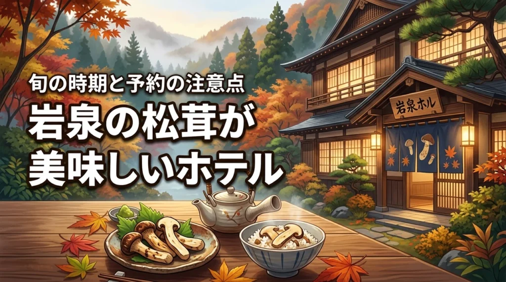 岩泉で松茸が美味しいホテルは？おすすめ宿の提供時期や予約の注意点を解説