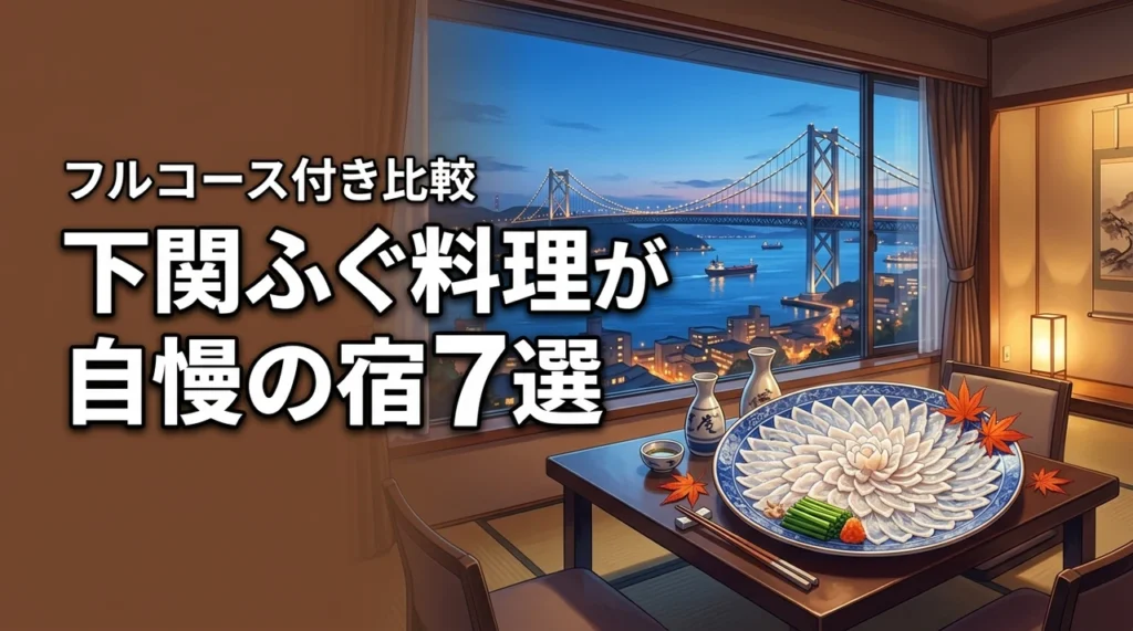 【2026年版】下関でふぐ料理が自慢のホテル・旅館7選｜フルコース付き宿泊プランを比較