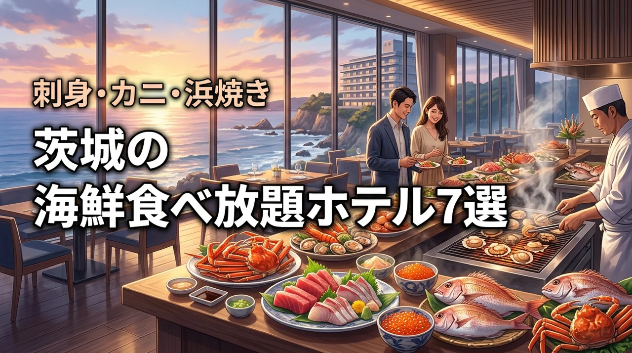 【2026年版】茨城の海鮮食べ放題ホテルおすすめ7選|大洗の刺身・カニ・浜焼きを比較