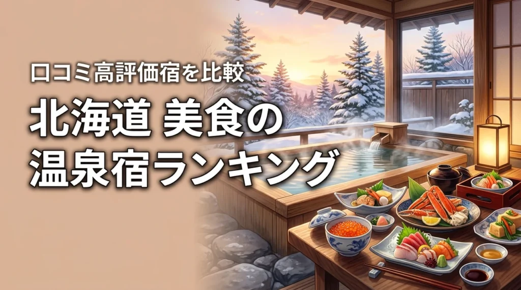 【2026年版】北海道の食事が美味しい温泉宿ランキング｜夕食・朝食の口コミ高評価宿を比較
