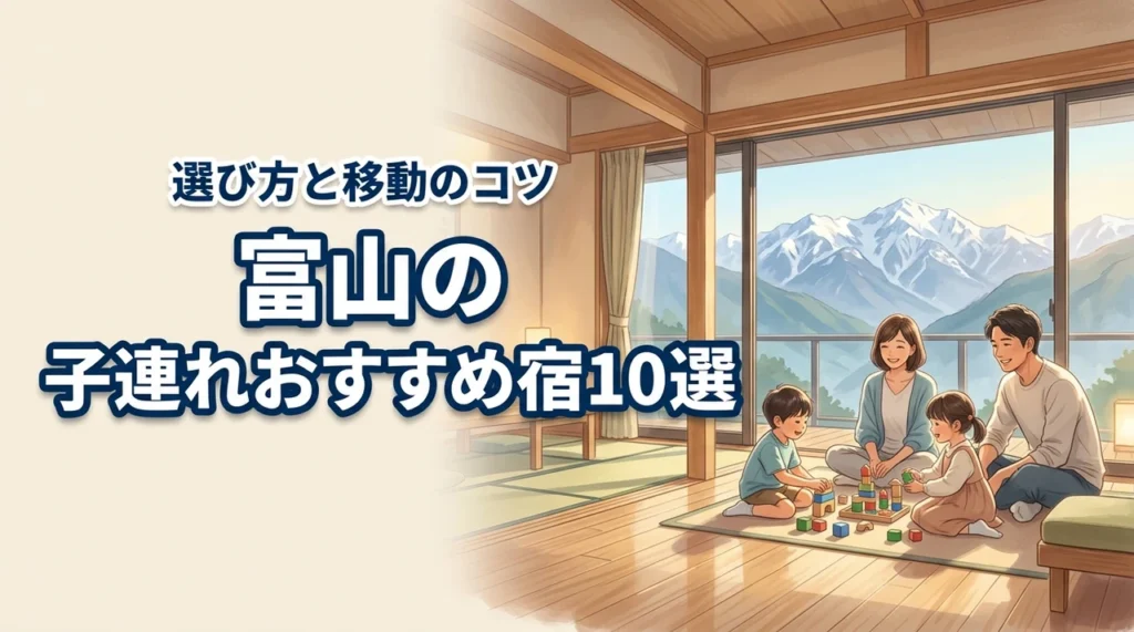 富山の子連れにおすすめ宿10選！エリア別の選び方と移動の負担を減らすコツ