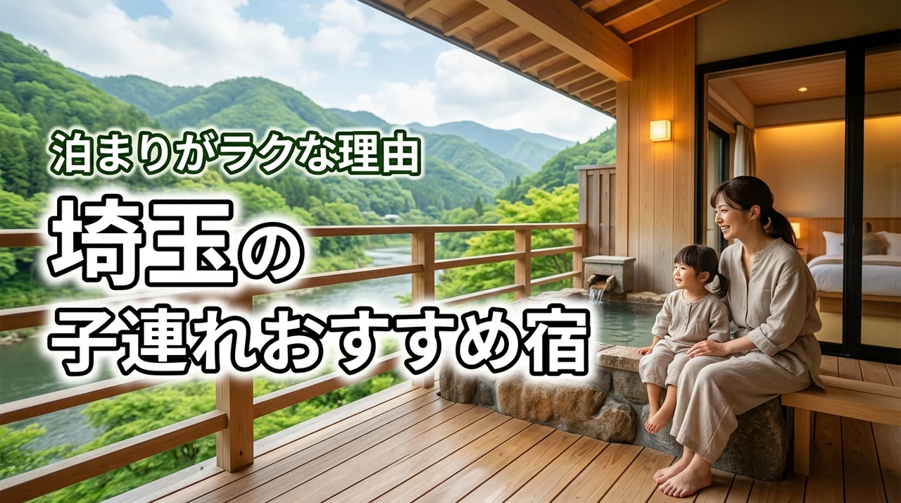 埼玉は子連れにおすすめ宿が満載!日帰りより泊まるほうが親子でラクになる理由