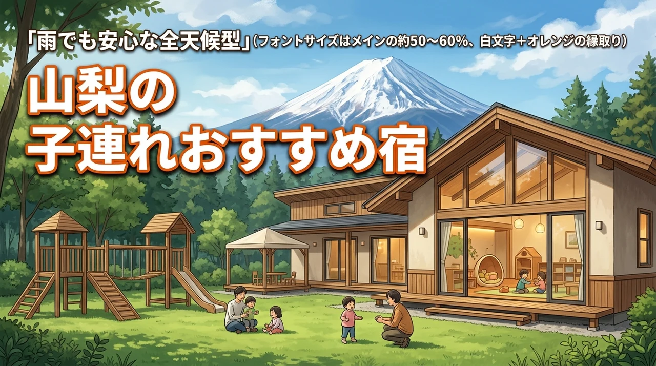 山梨で子連れにおすすめ宿はどこ？雨でも失敗しない全天候型の宿を厳選